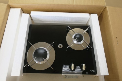 Compact black glass ring gas - glass, 2